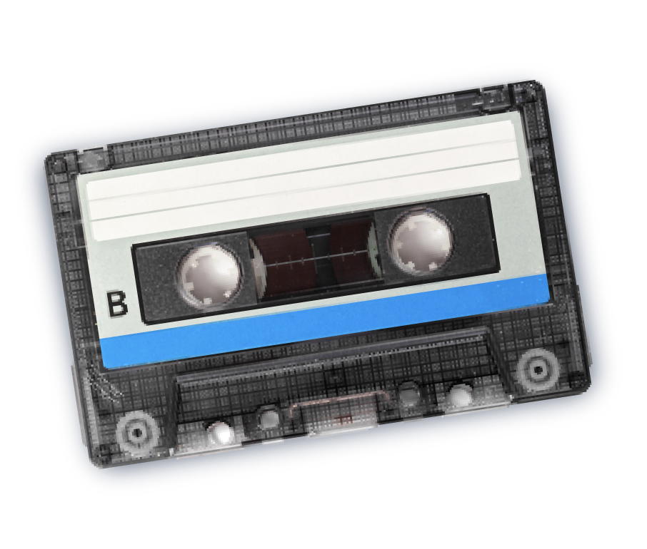 Cassette audio vintage, support emblematique des debuts de l'histoire du rap francais dans les annees 80